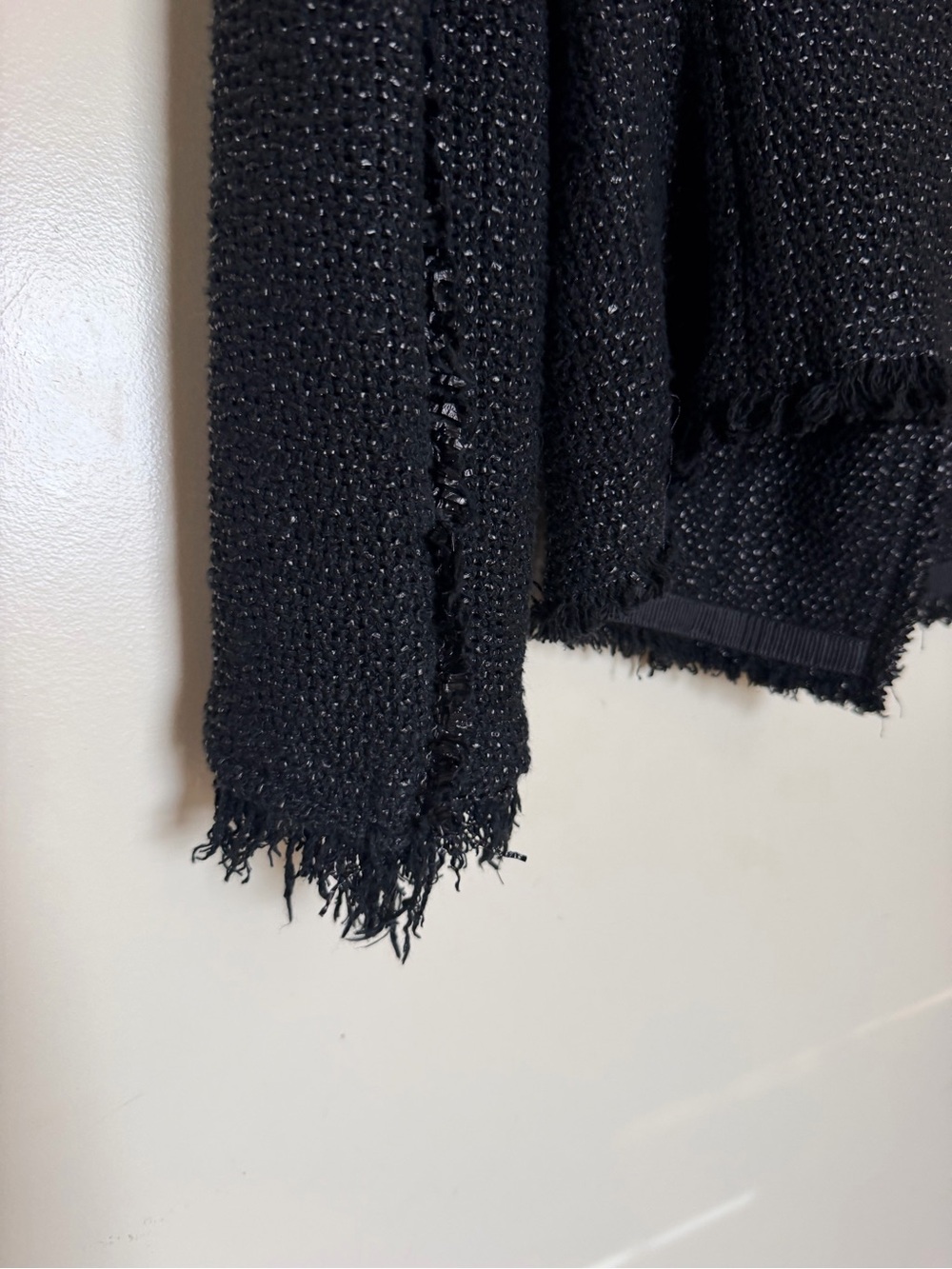 Isabel Marant Black Tweed Fringe Open-Front Jacket - Picture 4 of 6